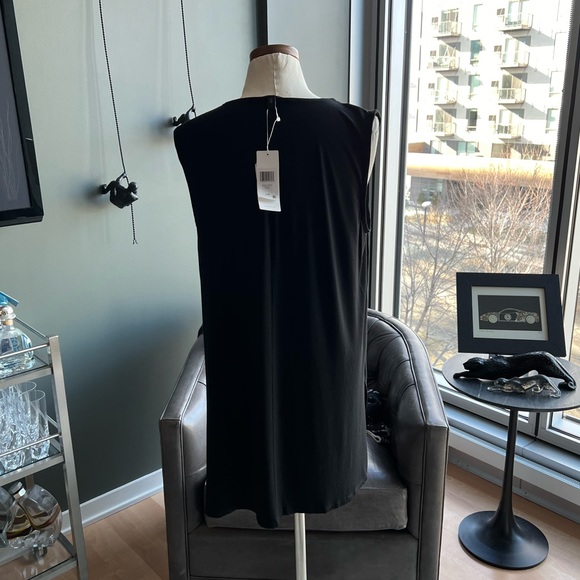 New Eileen Fisher Side Slit Jersey Sleeveless Tunic in Black Size Large - Picture 4 of 7